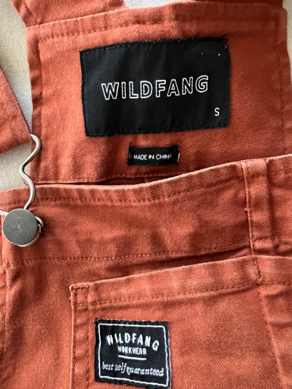 WILDFANG The Essential Overall in Burnt Orange - S - Picture 8 of 13